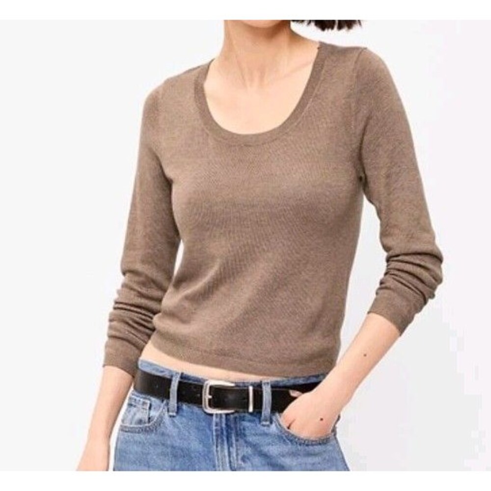 NWT Women's Old Navy Fitted Scoop Neck Crop Jersey Sweater Size M  N7